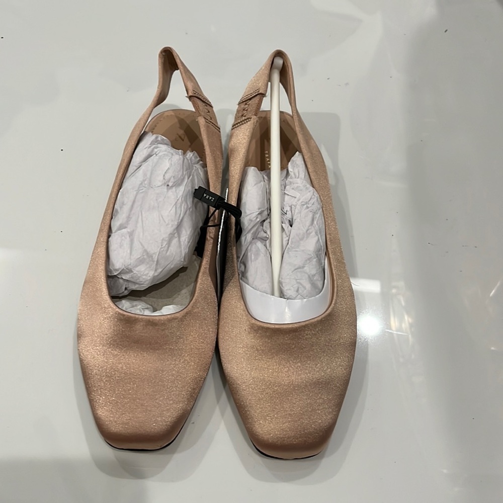 Beige Zara ballerina flats